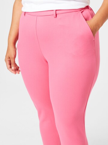 Zizzi Regular Trousers 'MADDIE' in Pink