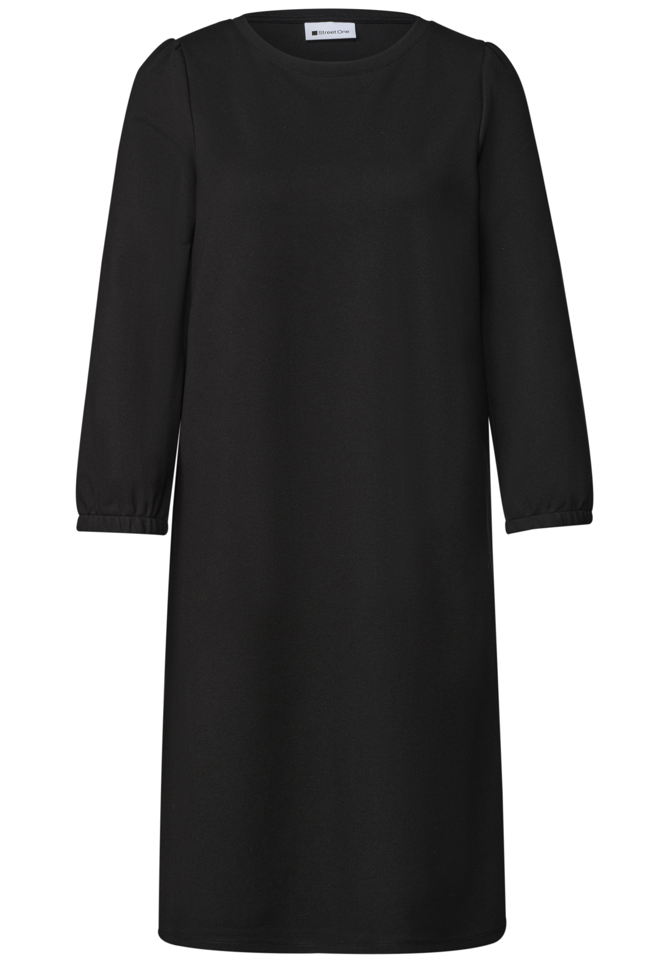 STREET ONE Knielanges Kleid mit Rundhals in 34 in schwarz, Produktansicht