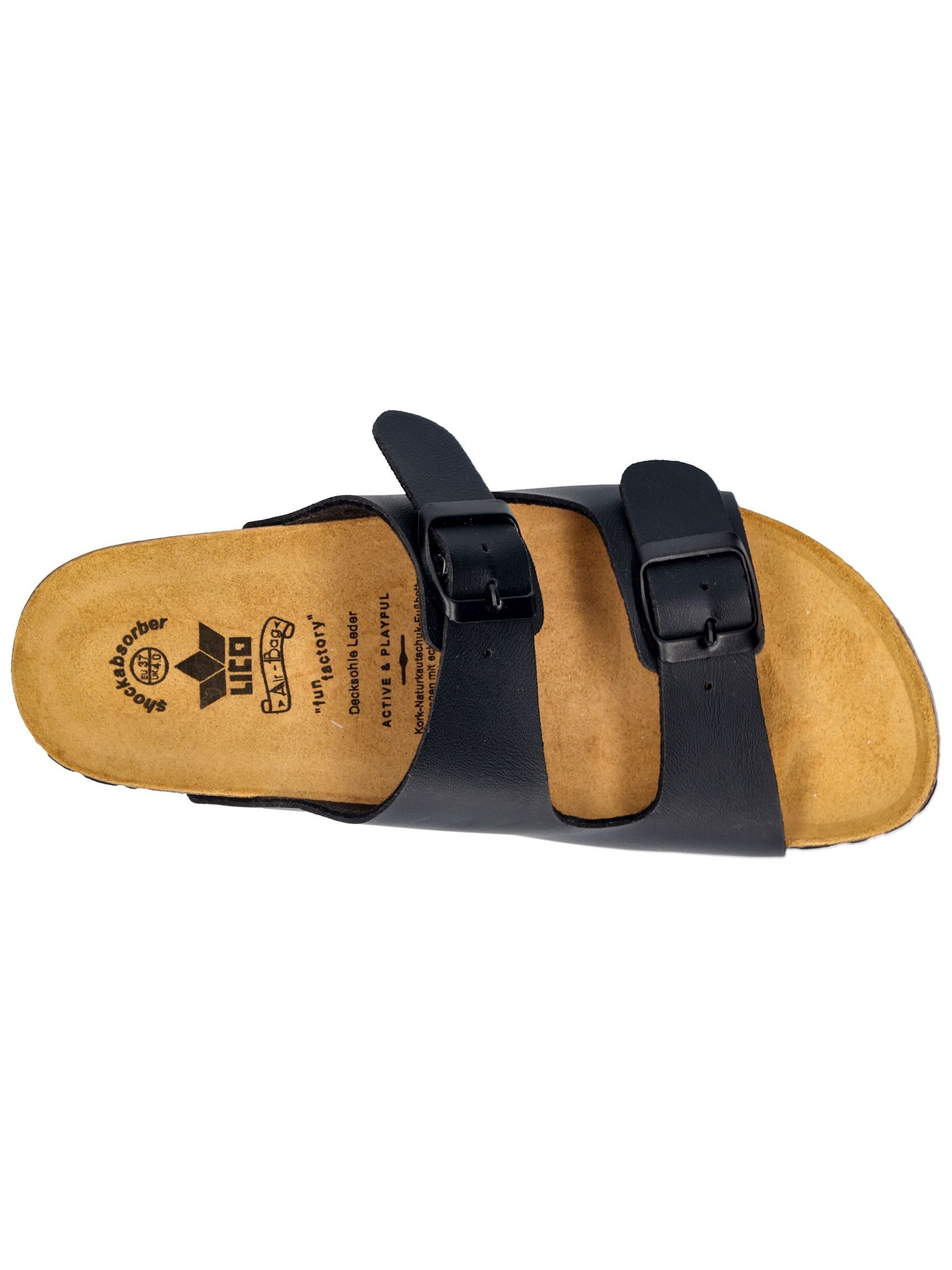 LICO Pantolette 'Bioline' in Schwarz