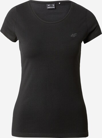 4F - Camiseta funcional 'F0906' en negro: frente