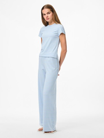 PIECES Wide leg Broek 'PCMonique' in Blauw