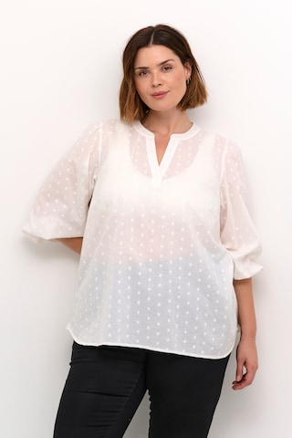 Camicia da donna di KAFFE CURVE in bianco: frontale