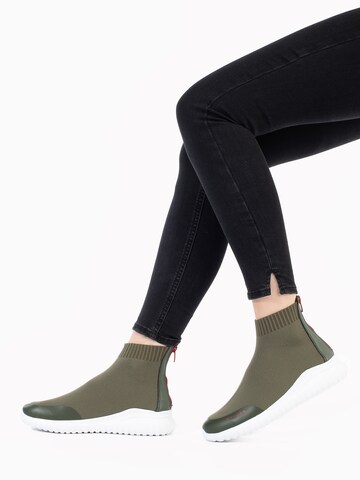Spyder Sneakers hoog in Groen: voorkant