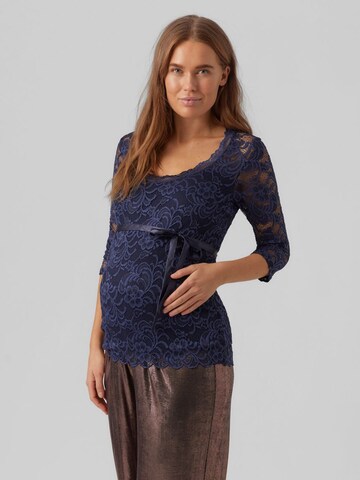 MAMALICIOUS Blouse in Blauw: voorkant