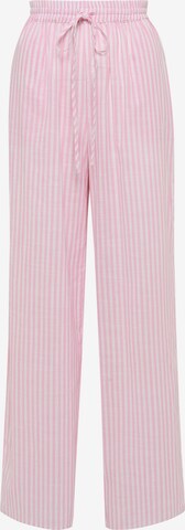 Calli Regular Broek 'STRIPE' in Roze: voorkant