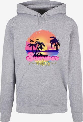 Merchcode Sweatshirt 'Summer Vibes Sunset' in Grijs: voorkant