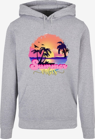 Sweat-shirt 'Summer Vibes Sunset' Merchcode en gris : devant