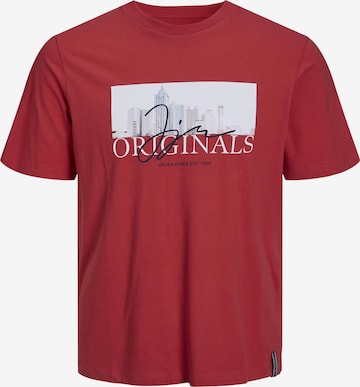 JACK & JONES Majica 'Joshua' | rdeča barva: sprednja stran