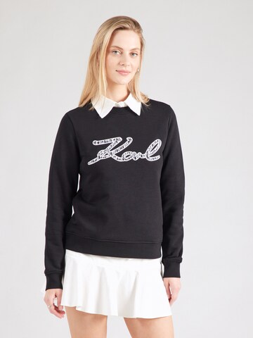 Sweat-shirt Karl Lagerfeld en noir : devant