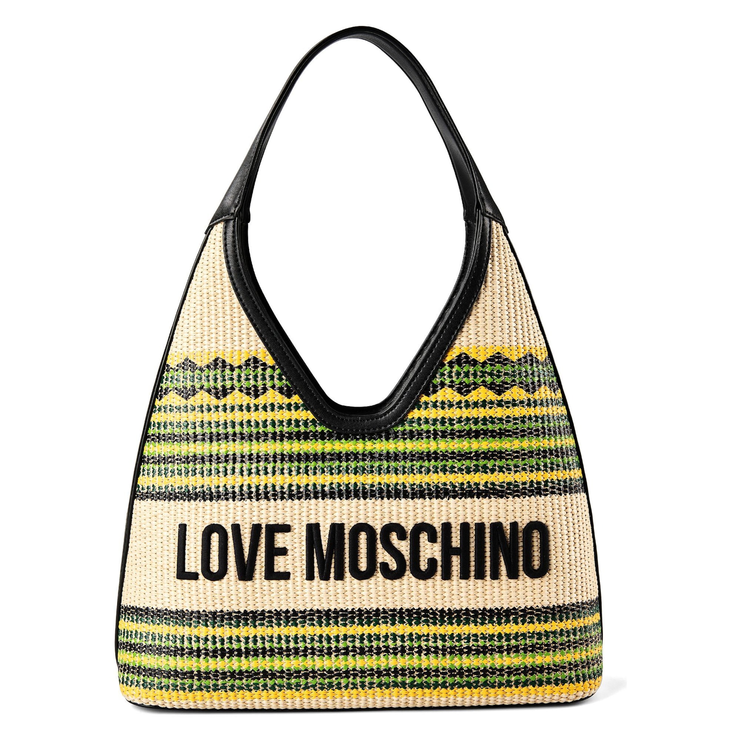 Love Moschino Schultertasche 'Sunset Stripes' in beige / apfel / schwarz, Produktansicht