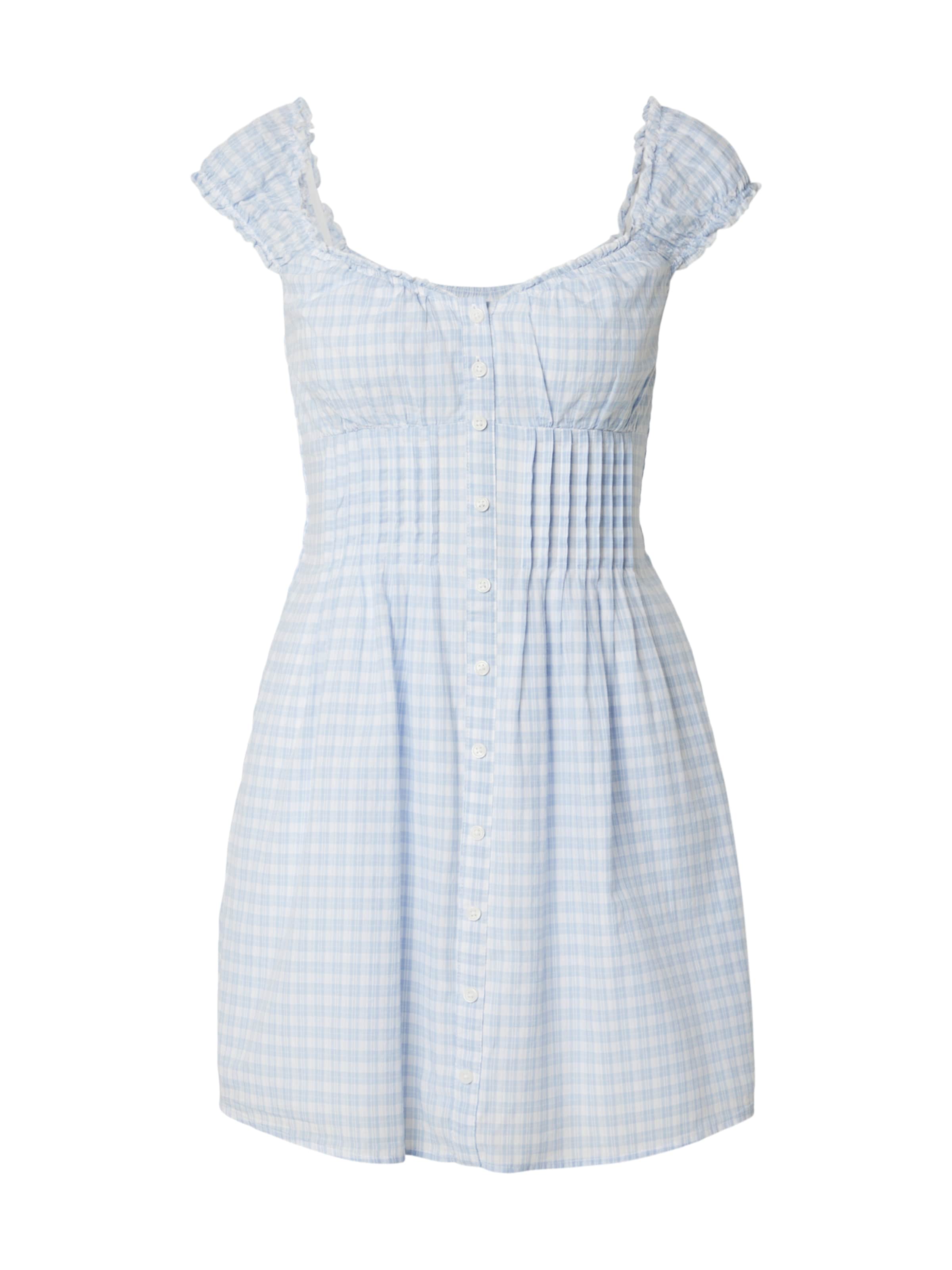 HOLLISTER Blousejurk in de kleur Lichtblauw / Wit, Productweergave