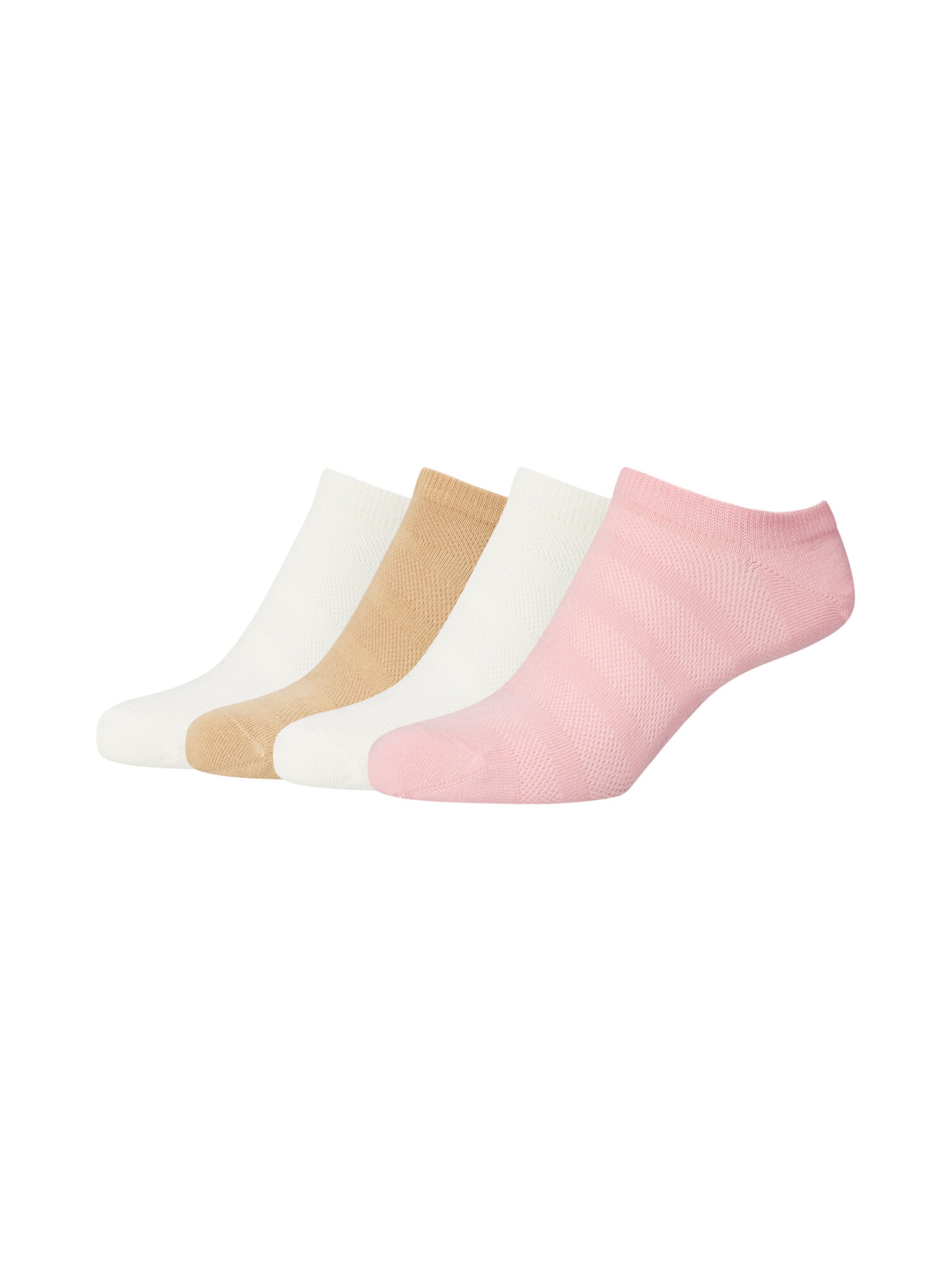 s.Oliver Füßlinge in senf / pastellpink / weiß / offwhite, Produktansicht