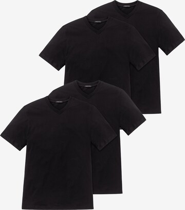 T-Shirt 'American Essentials' SCHIESSER en noir : devant
