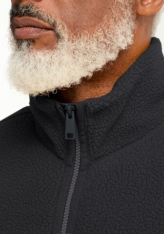 JACK WOLFSKIN Athletic Fleece Jacket in Black