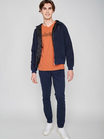 GREENBOMB Shirt 'Nature Goats Family' in Orange