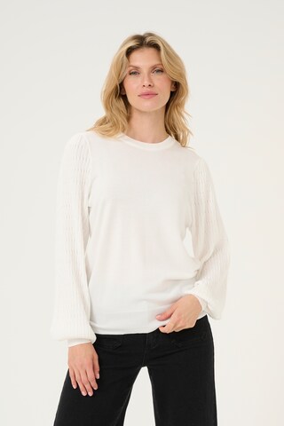 Kaffe Pullover 'Nanna' in Weiß: Vorderseite