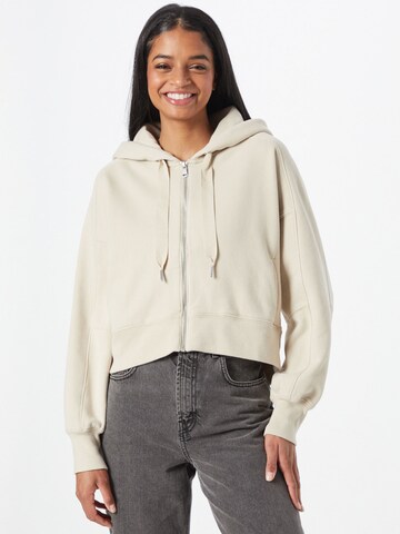 Abercrombie & Fitch Sweatjakke i beige: forside