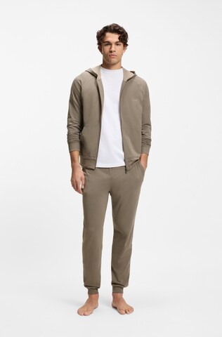 BOSS Zip-Up Hoodie in Brown
