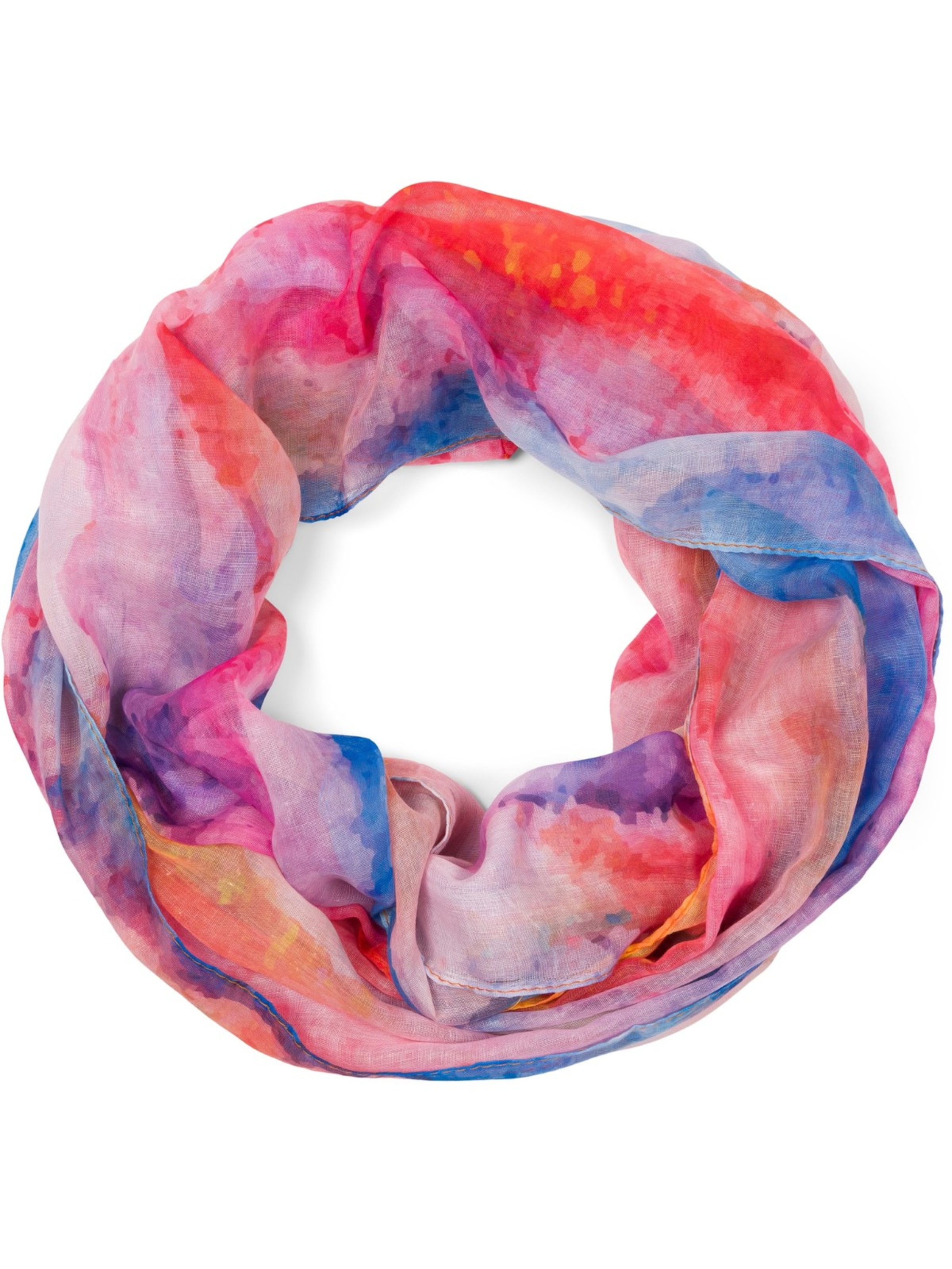 styleBREAKER Loop scarf 'Loop Aquarell Farbverlauf' in Red: front