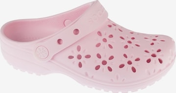 Crocs Sandal 'Crocs Classic Floral Cut Out Clog Kids' in Pink: front