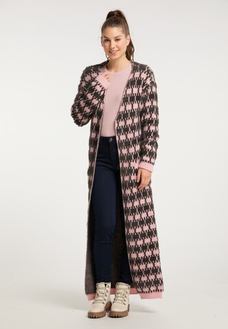Manteau en tricot MYMO en rose : devant