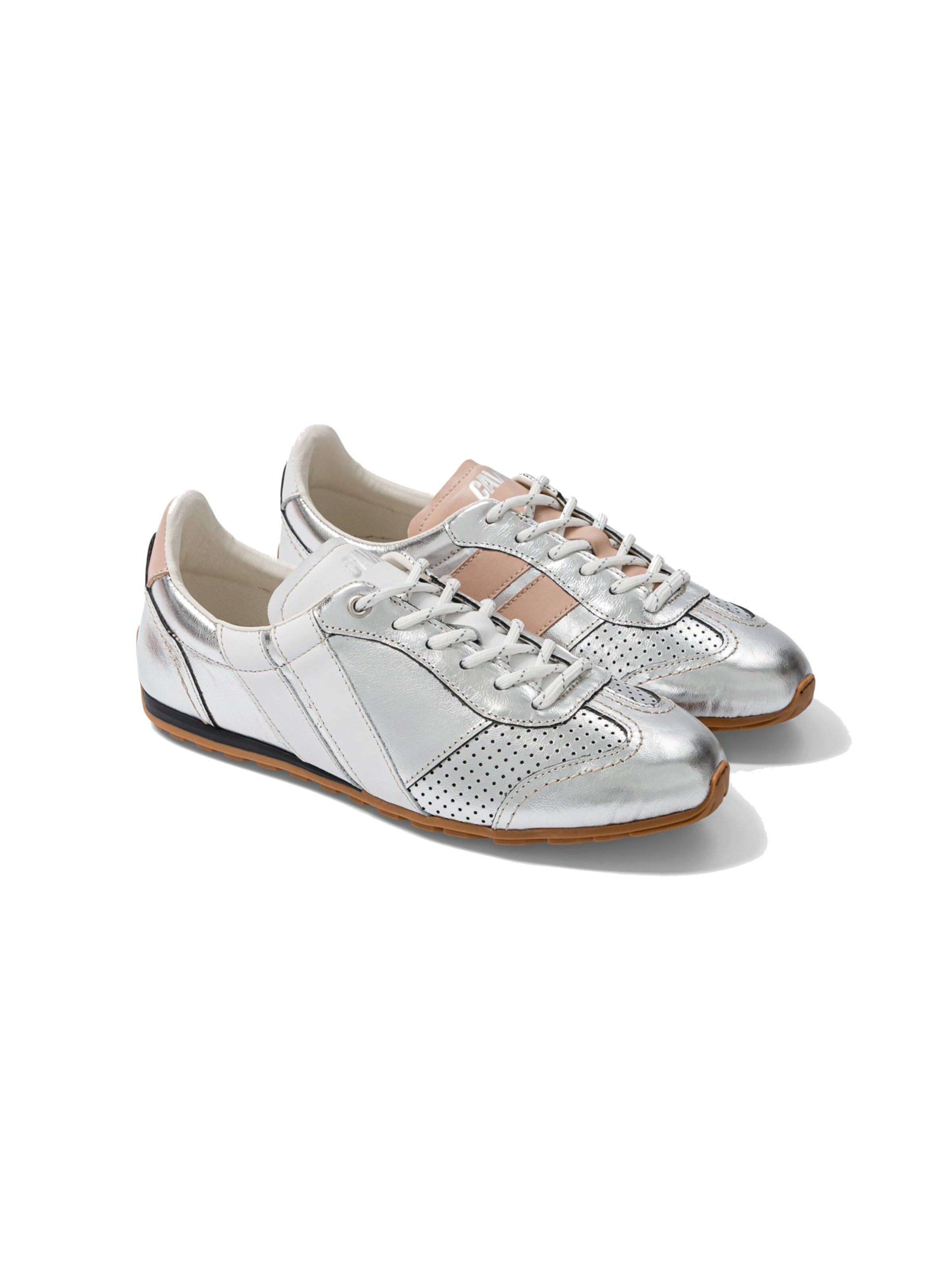 Caval - Sapatilhas slip-on ' BALLET ' em prata: frente