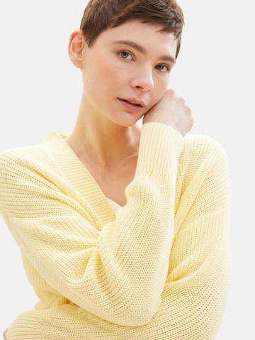 TOM TAILOR DENIM Knit Cardigan in Yellow