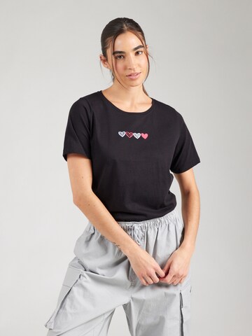 BLUE SEVEN T-shirt i svart: framsida