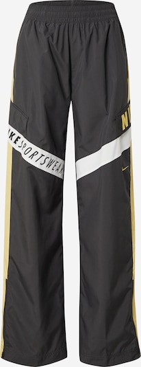 Nike Sportswear Klapptaskutega püksid kollane / tumehall / valge, Tootevaade