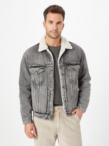 LEVI'S ® Regular fit Between-season jacket 'Vintage Fit Sherpa Trucker' in Grey: front