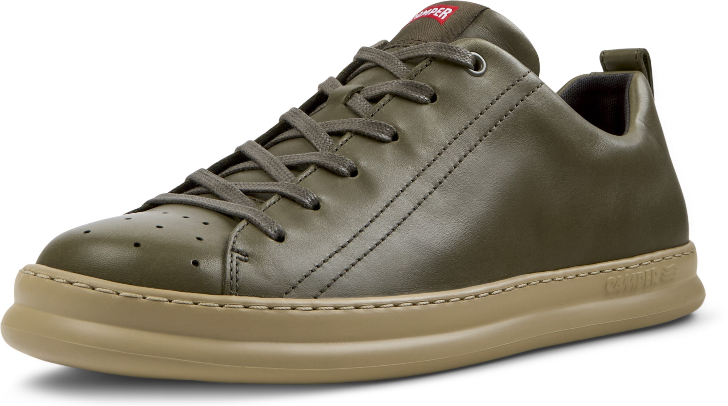 CAMPER Platform trainers 'Runner Four' in Green: front