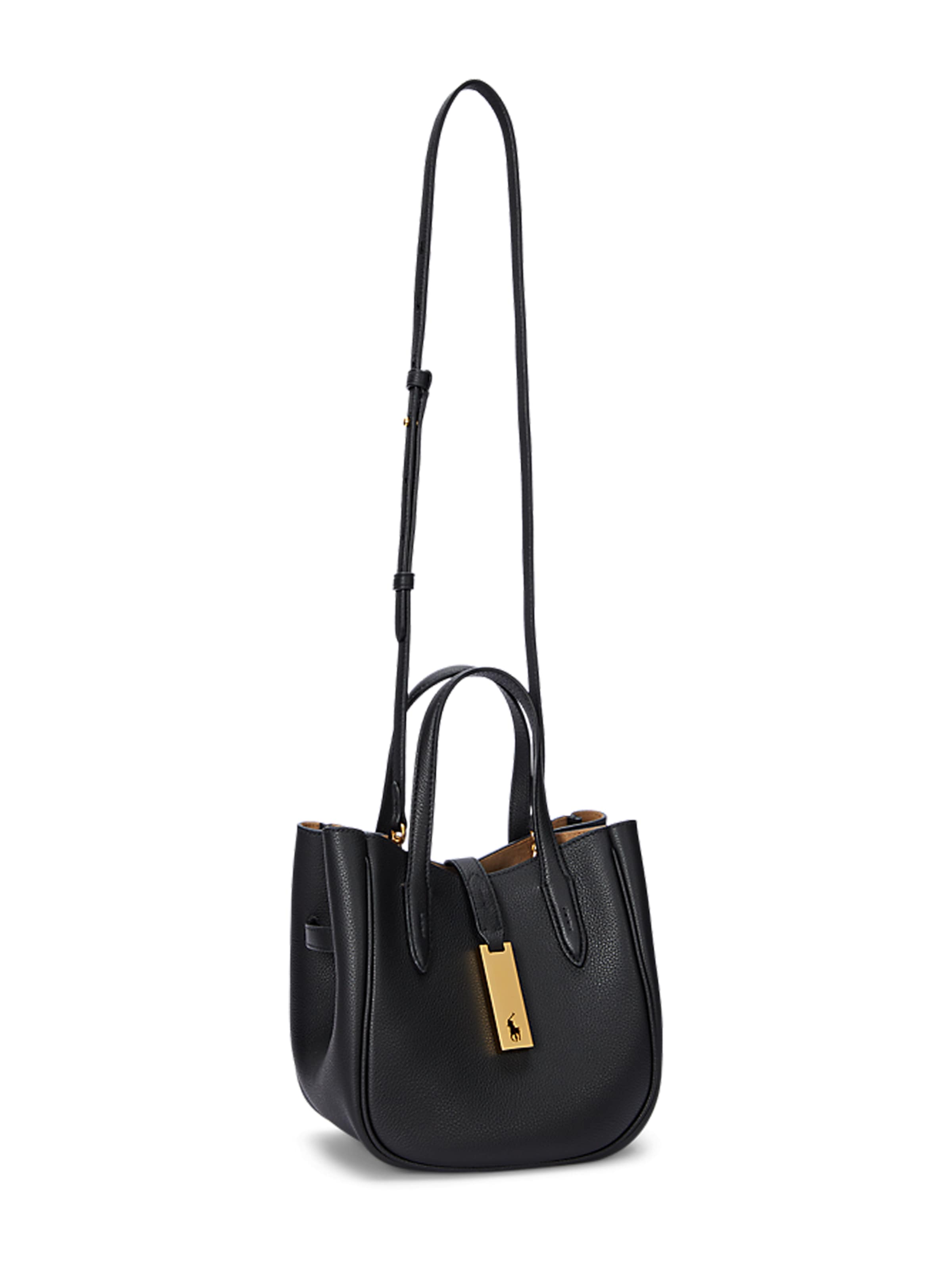 Polo Ralph Lauren Schultertasche in Schwarz: Vorderseite