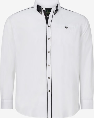 Charles Colby Comfort fit Overhemd 'DUKE WARNAR' in Wit: voorkant