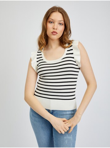 Orsay Knitted Top in White: front