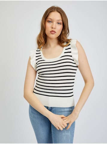 Orsay Knitted Top in White: front