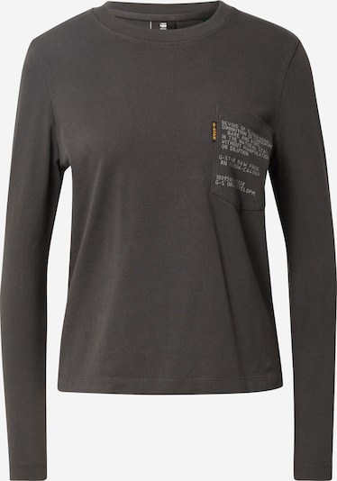 G-Star RAW Μπλουζάκι σε σκούρο γκρι / λευκό, Άποψη προϊόντος