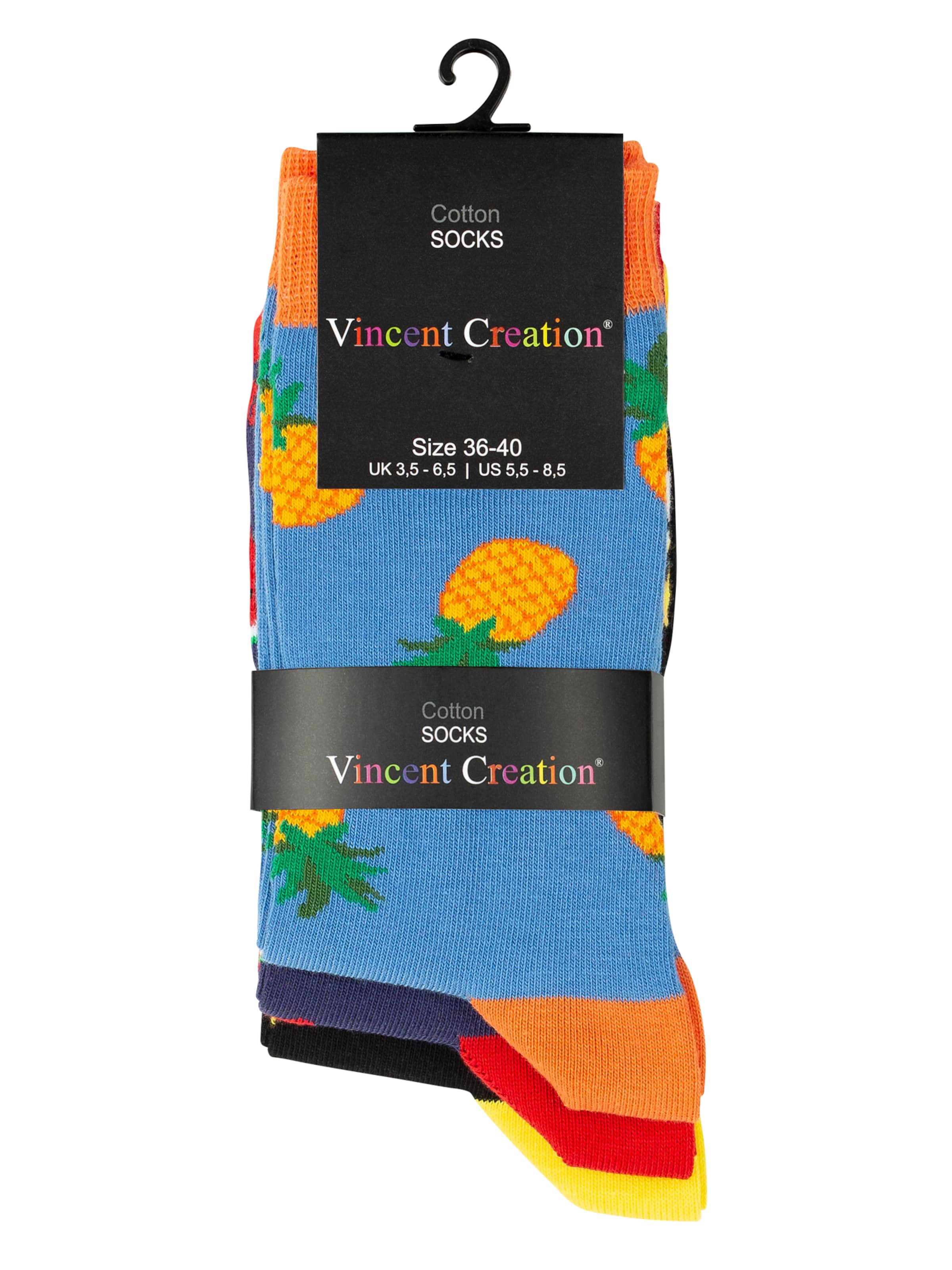 Vincent Creation - Meias 'Süsse Früchte' em azul