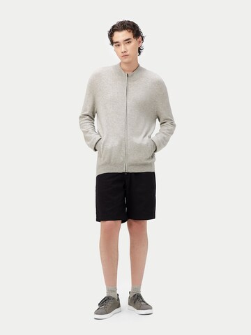 GOBI Cashmere Kardigan 'Men's Essential Full-Zip Cashmere Cardigan' – šedá