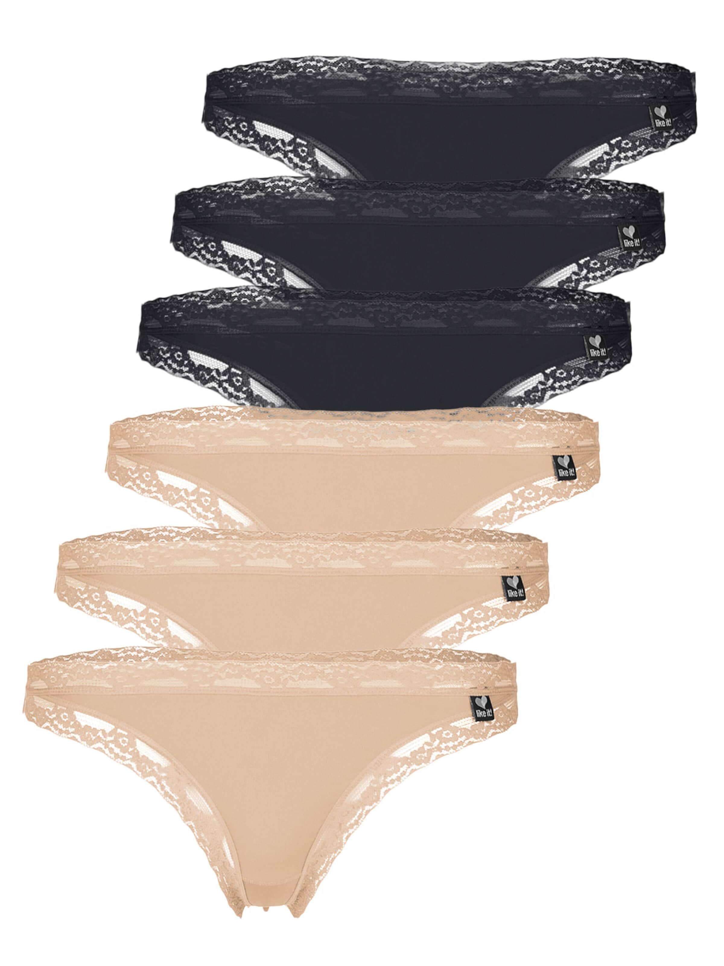 like it! Thong 'Olivia' in Black: front
