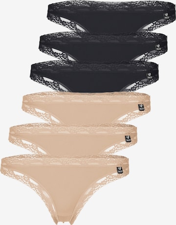 like it! Thong 'Olivia' in Black: front