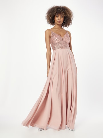 SWING Вечерна рокля в розово: отпред