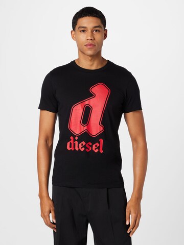 DIESEL T-shirt 'DIEGOR' i svart: framsida