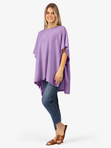 Rainbow Cashmere Cape in Lila