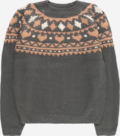 Megztinis iš NAME IT, spalva – tamsiai pilka / persikų spalva / balta, Prekių apžvalga