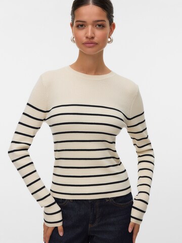 VERO MODA Pulóver 'VMGIZELLE' - bézs: elől