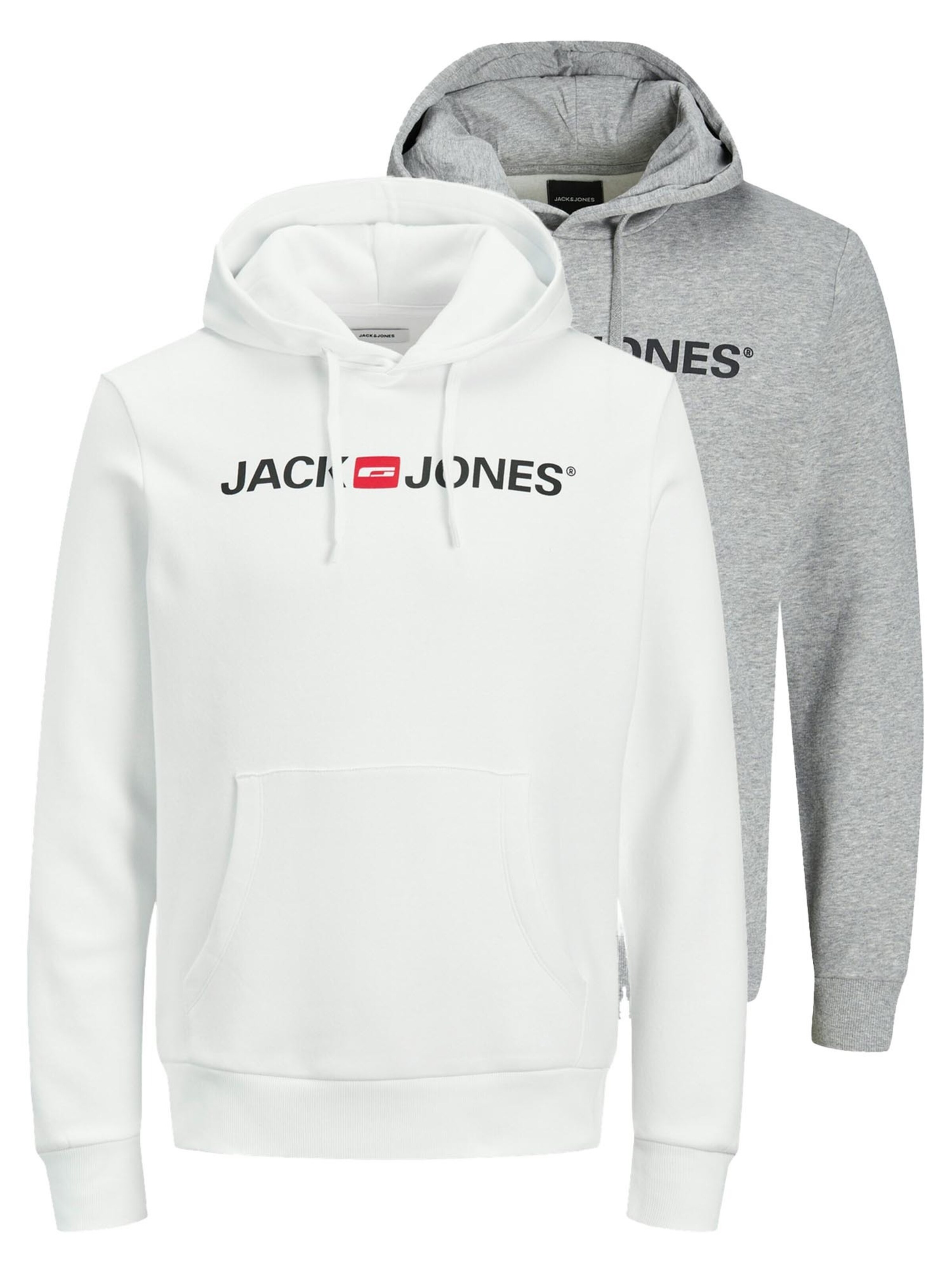 JACK & JONES Sweatshirt 'Corp' in Silver: front