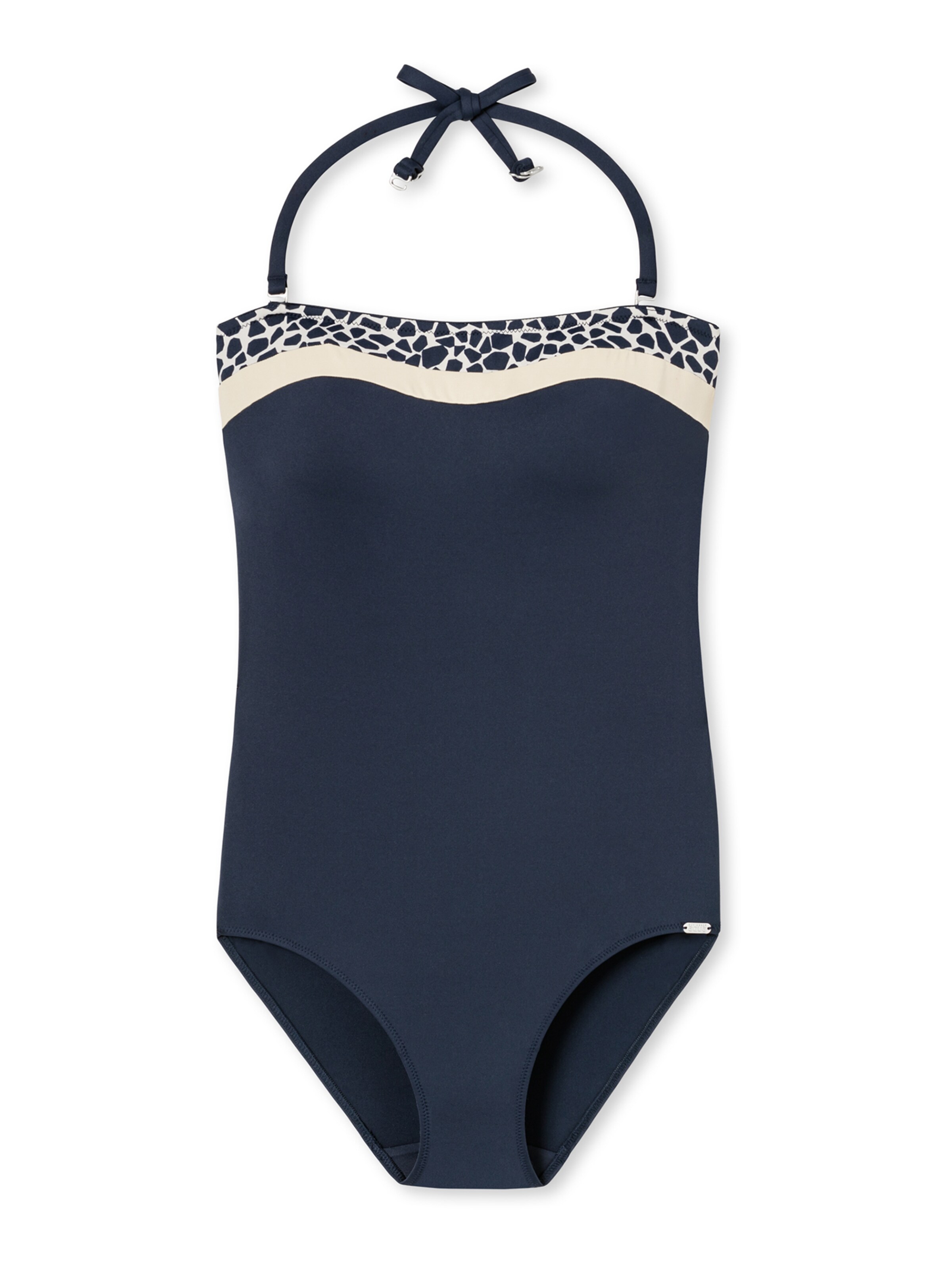 SCHIESSER Bandeau Badpak ' Aqua Californian Dream ' in Blauw: voorkant