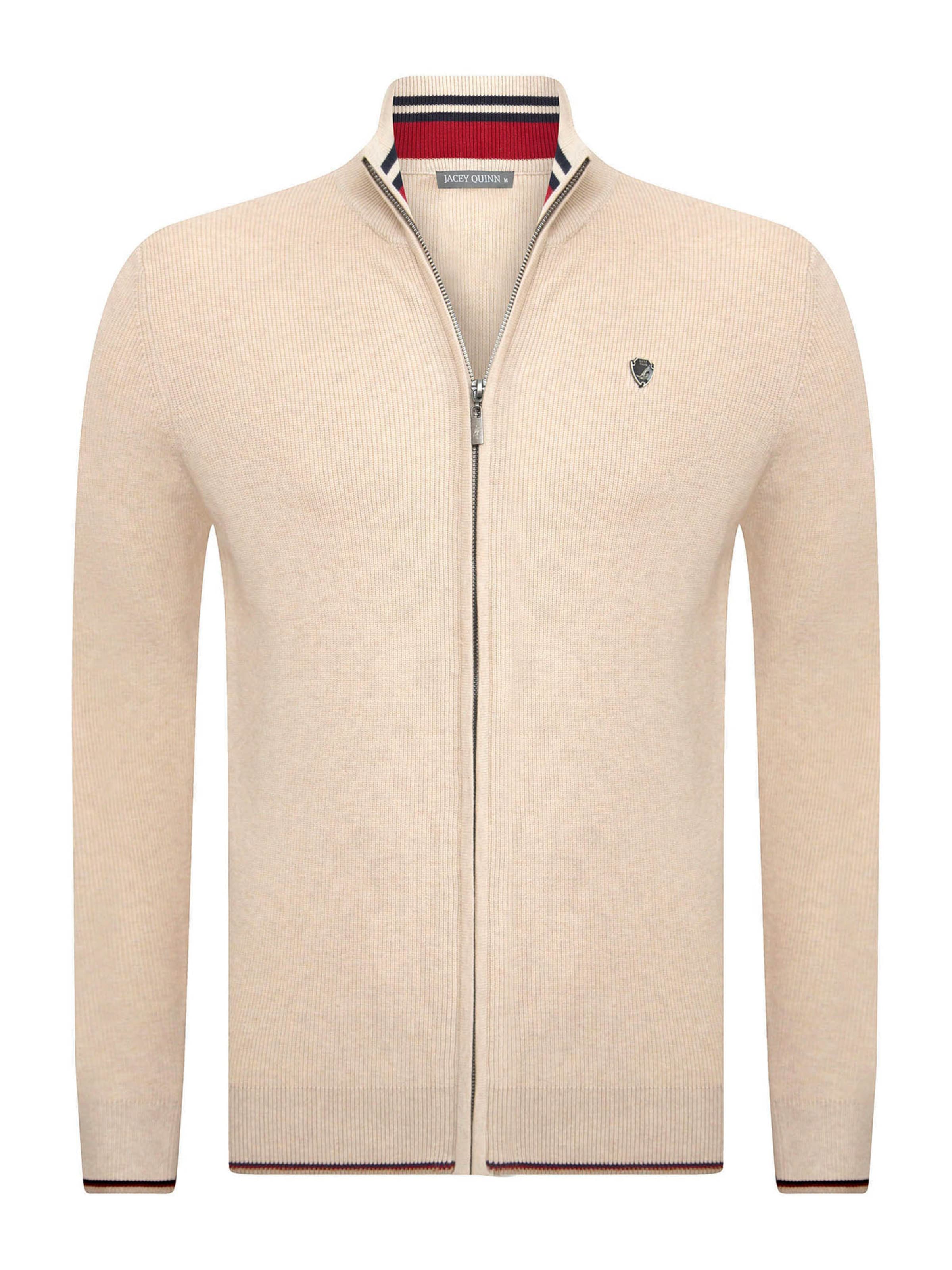 Jacey Quinn Плетена жилетка в бежово: отпред