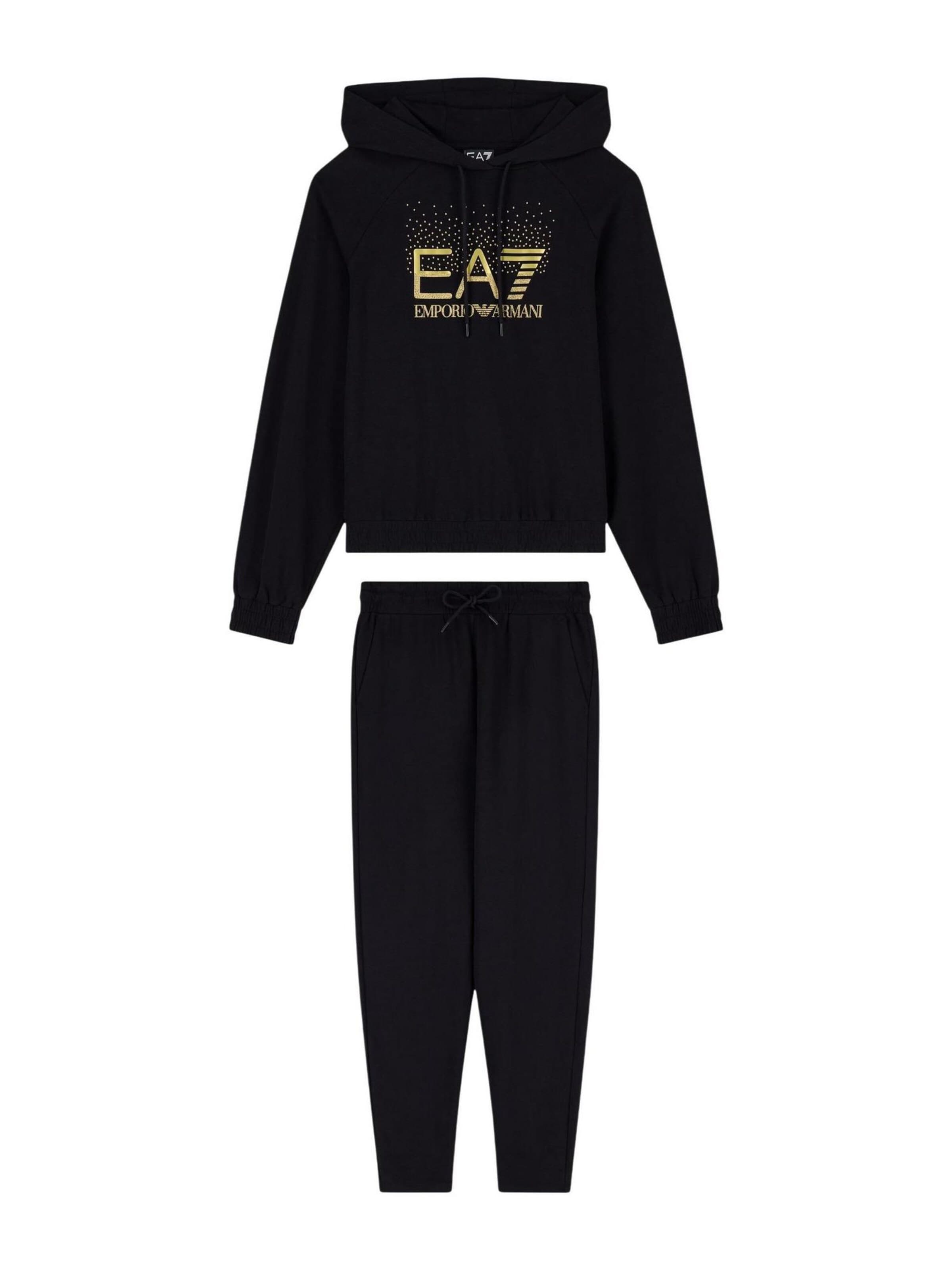regular Pantaloni sportivi di EA7 Emporio Armani in nero: frontale