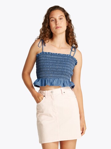 Top di Tommy Jeans in blu: frontale